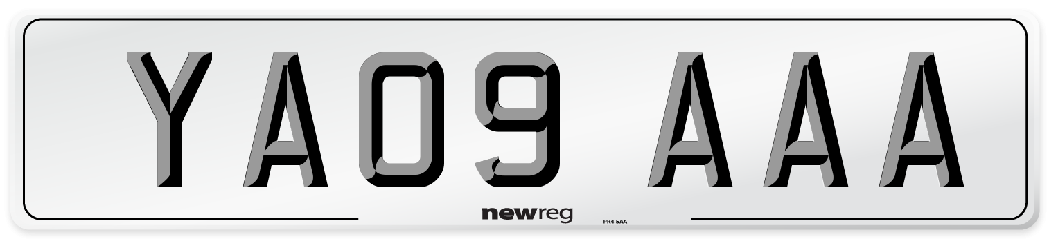 YA09 AAA Number Plate from New Reg
